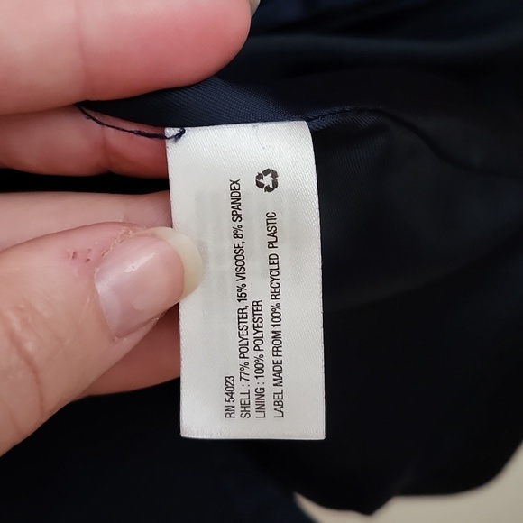 Gap Academy Blazer Two Button Navy Blue Dark Academic Career Professional - Picture 7 of 11